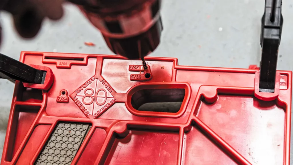 pin holes rail placement p80