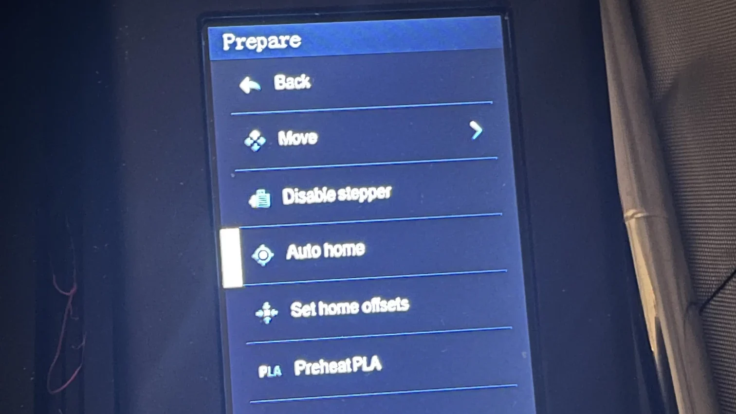 auto home ender 3 printer