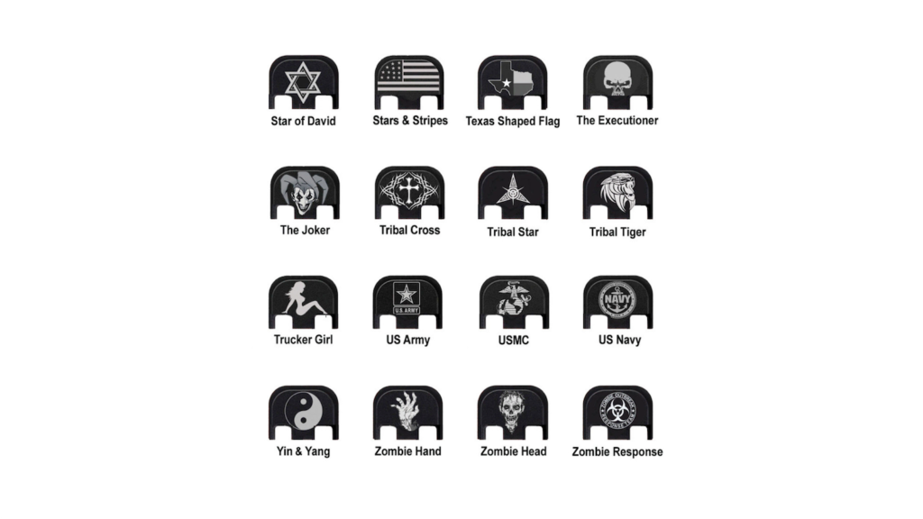 customized glock back cover plates