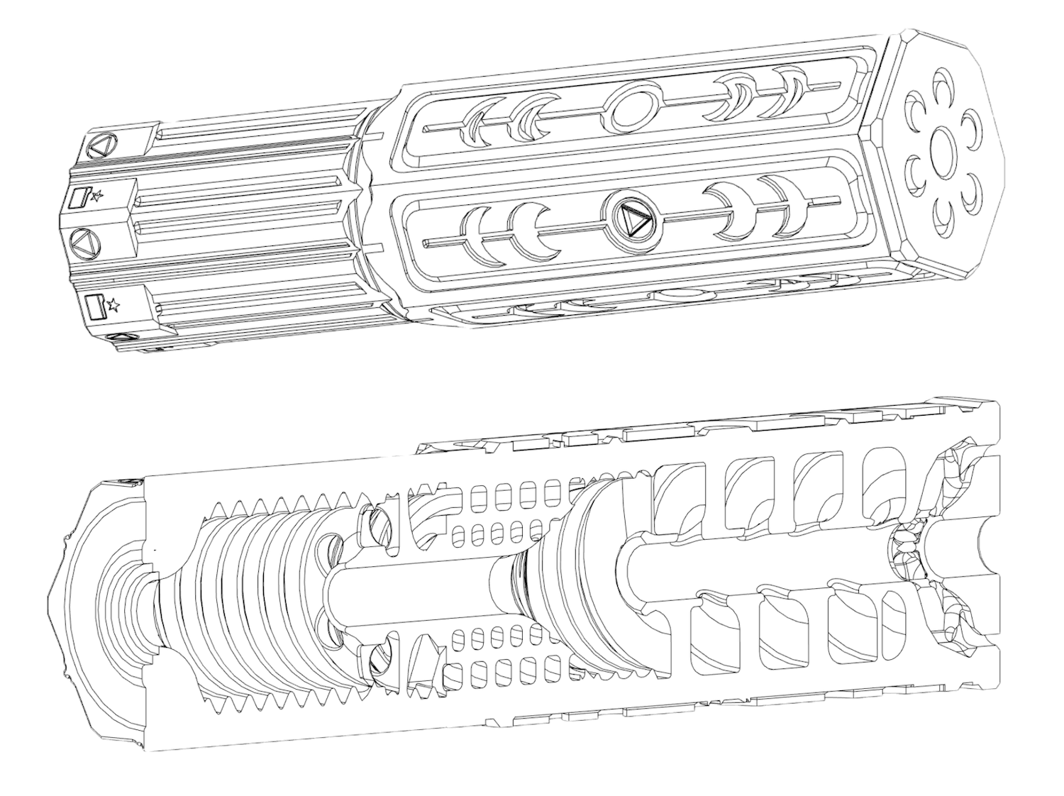 suppressor silencer crescent drawing